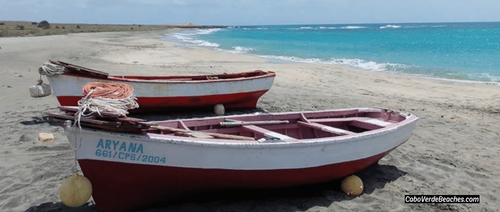 Scenic view of Boca Lagoa and Seada Beaches, Cape Verde, with its inviting sands and clear waters.
